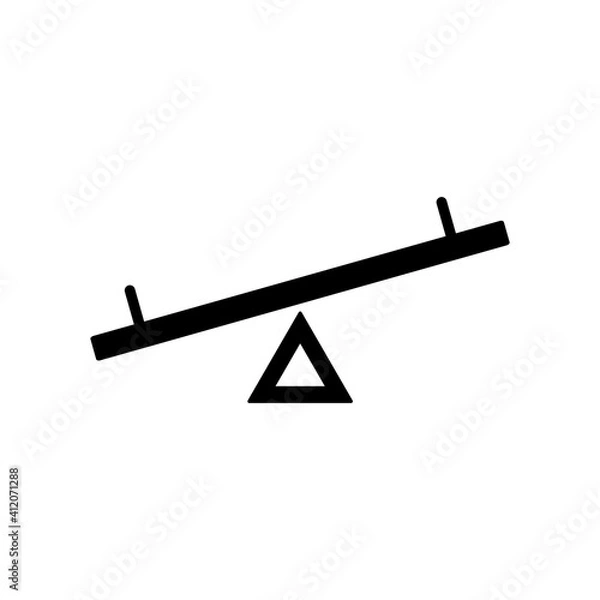 Fototapeta Seesaw Icon Design Vector Template Illustration