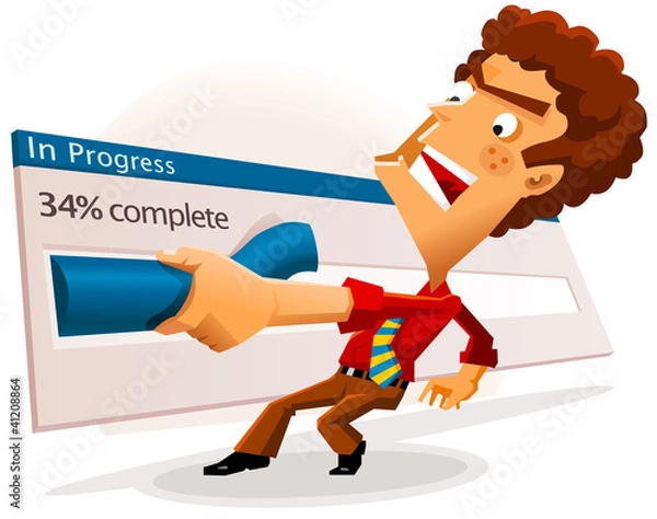 Fototapeta Powolny postęp w pracy