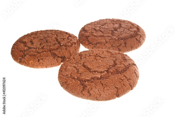 Obraz flour biscuits isolated on white background