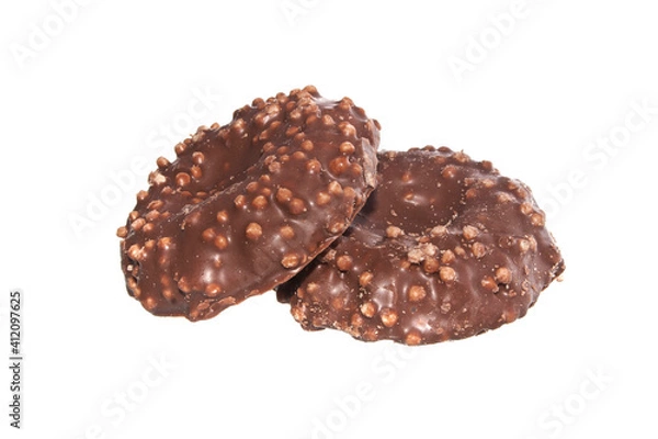 Obraz flour biscuits isolated on white background