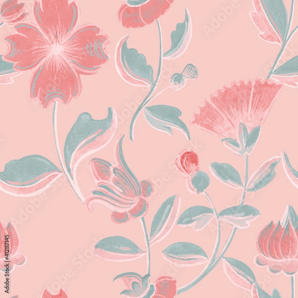 Obraz Floral pattern background vector