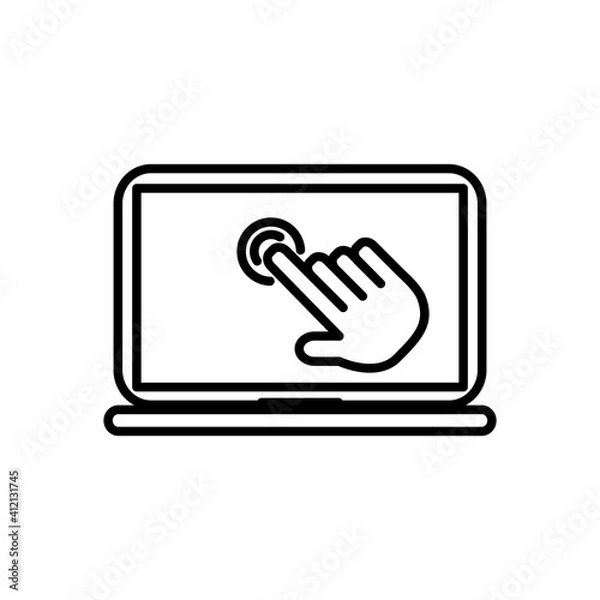 Fototapeta Touchscreen Icon Design Vector Template