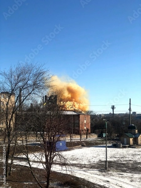 Obraz smoke from a factory