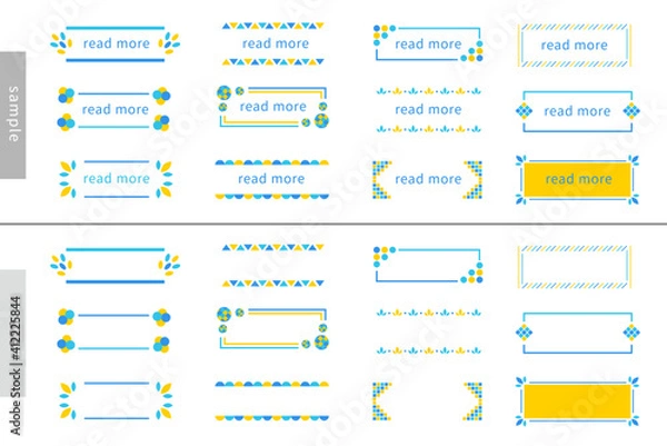 Fototapeta タイトル 見出し 表題 名前 北欧 装飾 枠 バナー フレーム AI ベクター素材