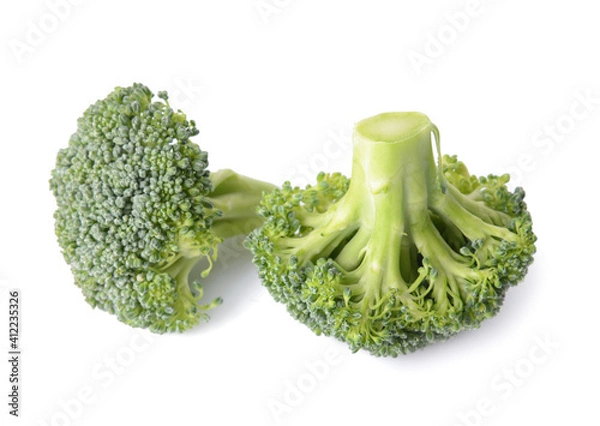 Obraz Fresh broccoli cabbage on white background
