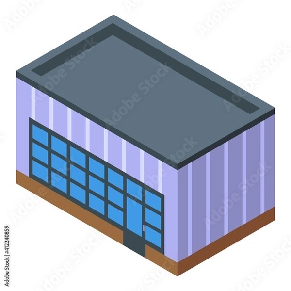 Fototapeta City building icon. Isometric of city building vector icon for web design isolated on white background