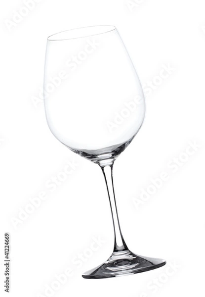 Fototapeta Empty wine glass, isolated