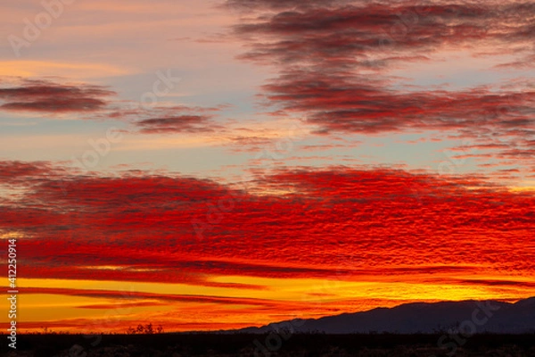 Obraz red sunset sky