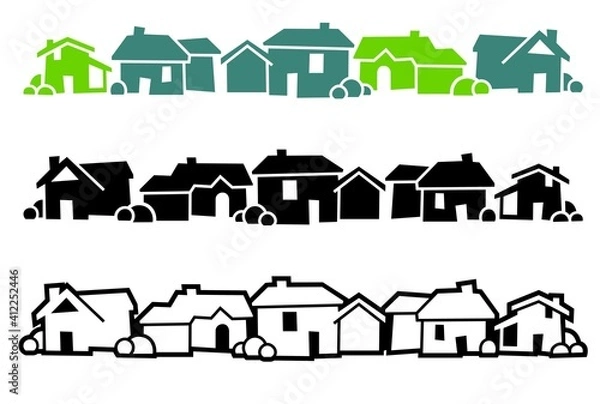 Obraz real estate border design with variations