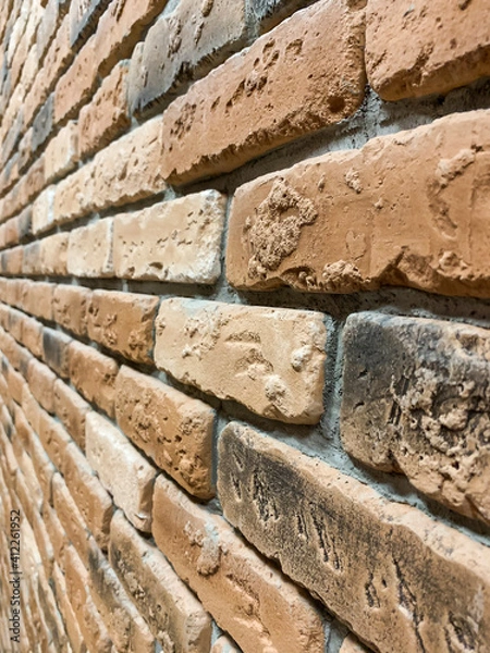 Fototapeta Brick wall element, background, texture