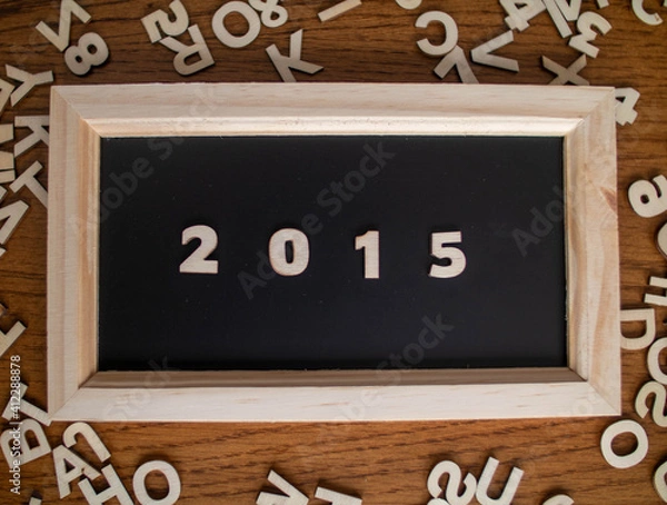 Obraz 2015 on a chalkboard