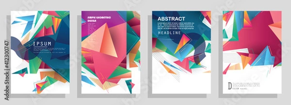 Obraz Artistic covers design. Creative colors backgrounds. Trendy futuristic design