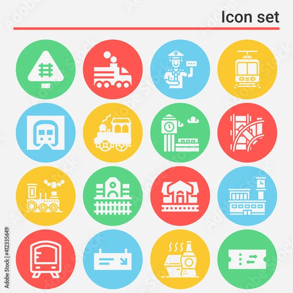Obraz 16 pack of rapid  filled web icons set