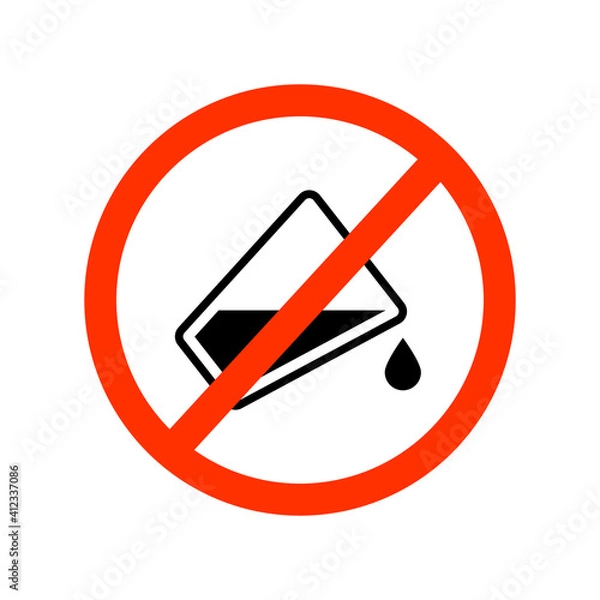 Obraz glass and flowing water icon