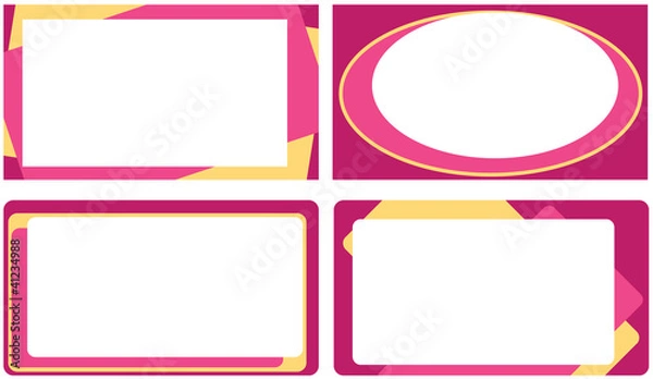 Obraz Set of contemporary colorful business cards