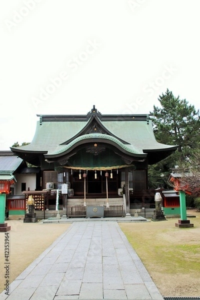 Fototapeta 久留米市の北野天満宮本殿