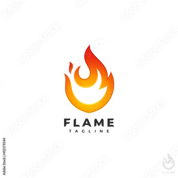 Fototapeta Flame - Fire logo template