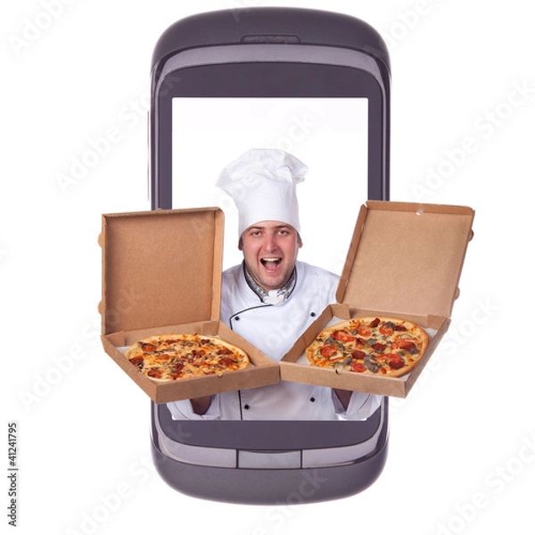 Fototapeta order delivery pizza