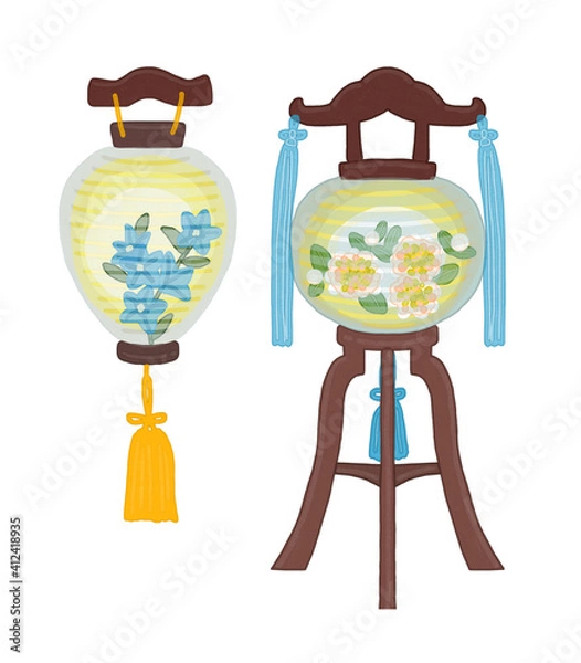 Obraz お盆提灯　置き提灯・吊り提灯
