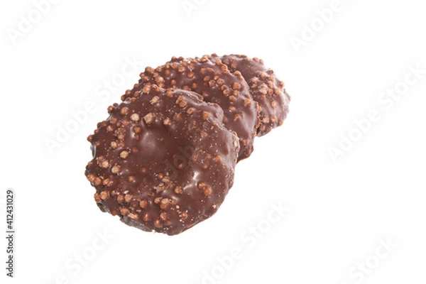 Obraz flour biscuits isolated on white background