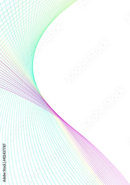 Fototapeta Design element. geometric pattern. thin colored stripes on white isolated background. Creative line art. Vector illustration.