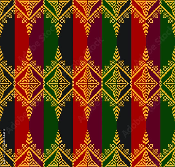 Fototapeta Seamless Ethnic Filipino Inaul Pattern