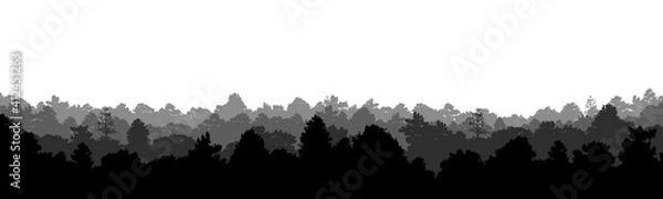 Obraz trees silhouettes