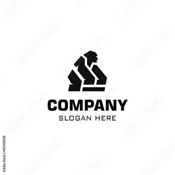 Obraz Gorilla logo icon. Kingkong vector logo design