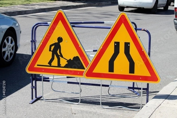 Obraz Panneaux de signalisation de chantier