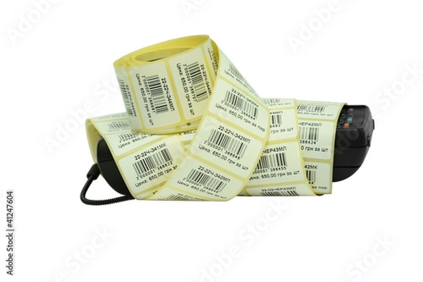 Obraz Bar code reader on a white table