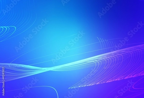 Fototapeta Light Pink, Blue vector glossy abstract layout.