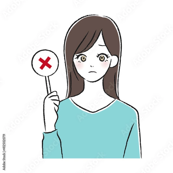 Obraz バツ　女性