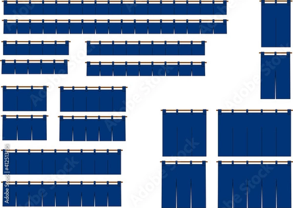 Fototapeta 暖簾のイラスト集