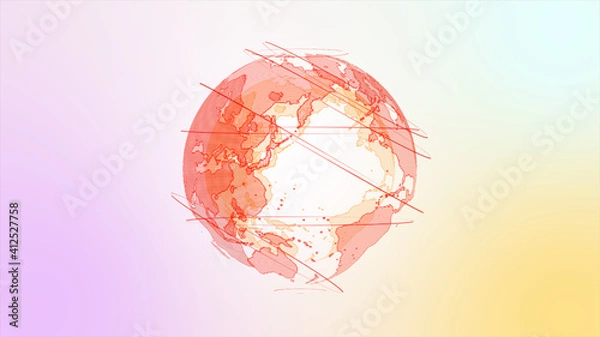 Fototapeta ピンク色のデジタルネットワークイメージ背景