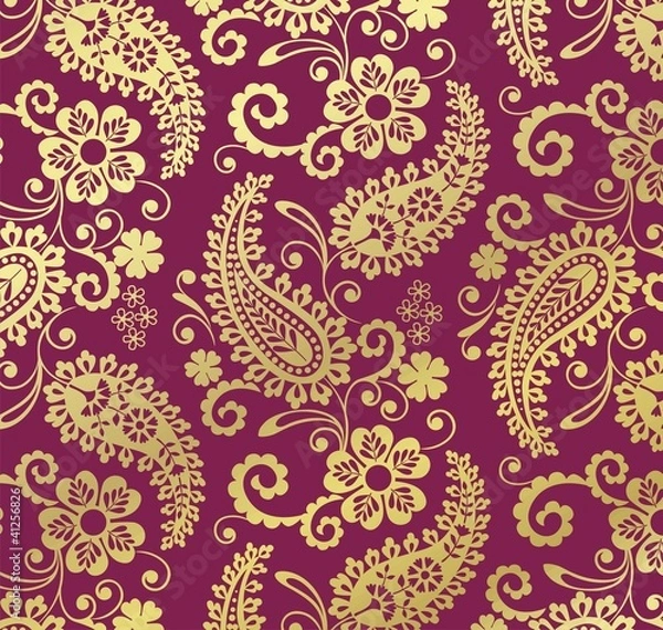 Fototapeta traditional paisley floral pattern , textile , Rajasthan, royal India