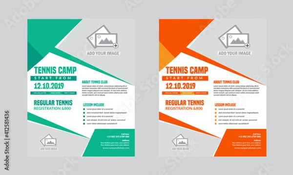 Obraz Tennis Flyer Template Design fully editable