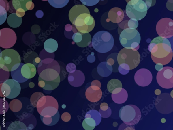 Obraz 光の漂う背景 泡 ボール 明かり ライト アブストラクト