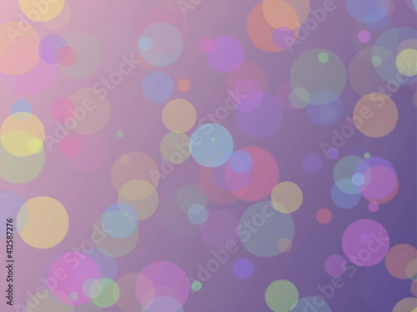 Obraz 光の漂う背景 泡 ボール 明かり ライト アブストラクト