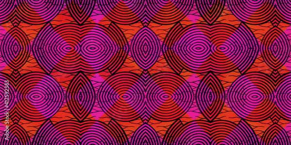 Obraz Colorful African fabric - Seamless pattern
