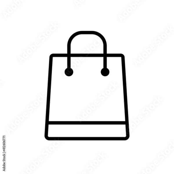 Fototapeta Shopping bag vector flat icon
