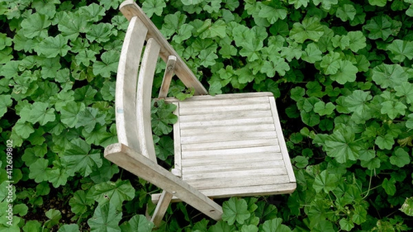 Obraz chair in garden