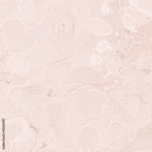 Fototapeta Creamy marble ink texture on watercolor paper background. Marble stone image. Bath bomb effect. Psychedelic biomorphic art.