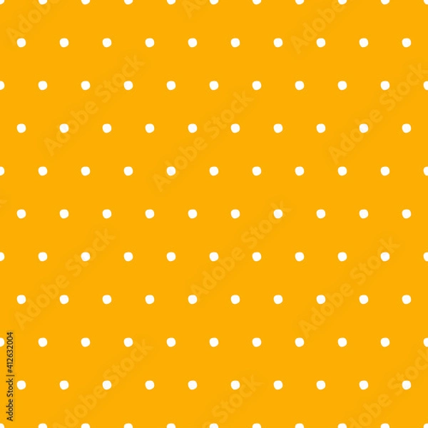 Fototapeta Seamless vector pattern dots are repeated on a yellow background.