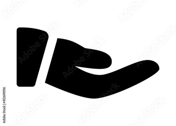 Fototapeta Hand  vector  icon for apps and website