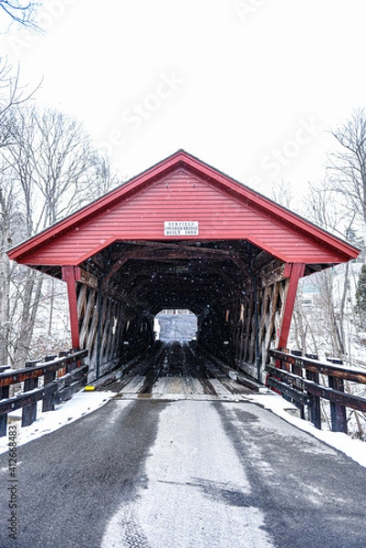 Obraz Red Covered Bridge
