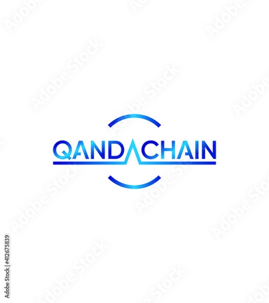 Fototapeta Qand A Chain logo template, vector logo for business and company identity 