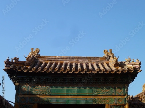 Obraz chinese temple roof