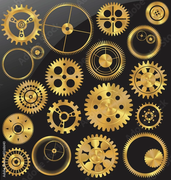 Fototapeta Gold gear set