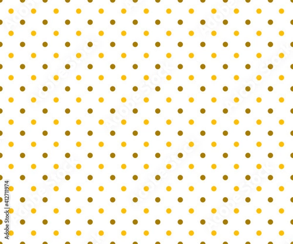 Fototapeta Gold polka dots pattern, colorful holiday background - vector abstract background