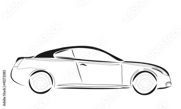 Obraz Luxury sport car vector